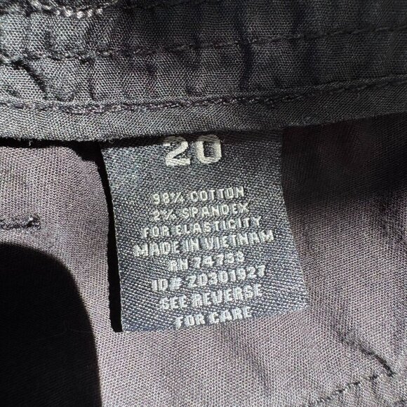 ZD Premium Womens Black Button Pockets Drawstring Hem Cropped Cargo Pants 20 - Picture 3 of 9